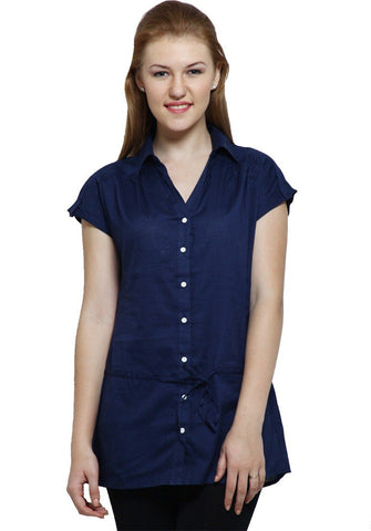 Alpha Lady Women's Striped Casual, Formal Shirt